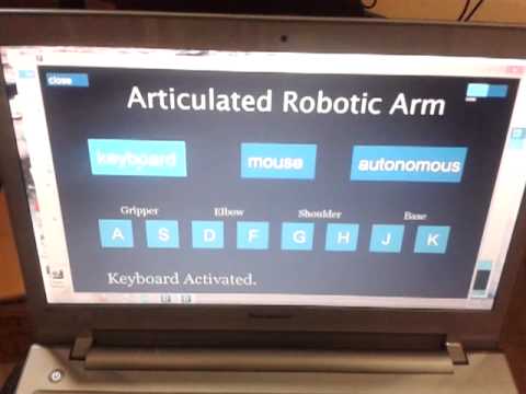 Articulated Robotic arm using Arduino n Processing