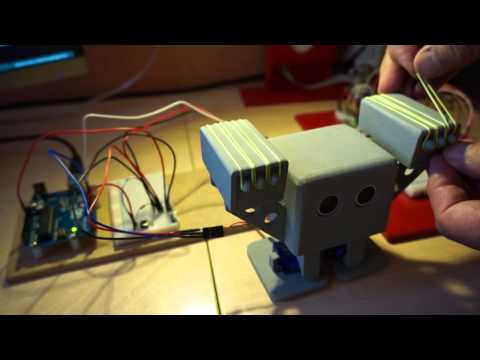 Bob biped robot with loom band rocket launchers - Robotics Plus