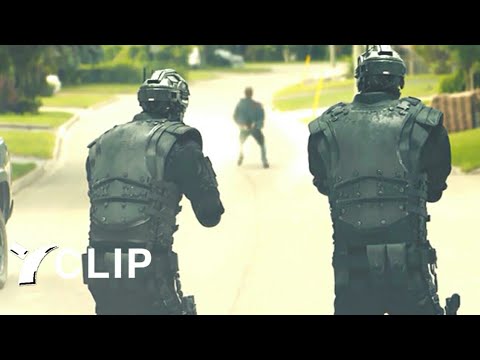 Code 8 – Guardian Robots Shoot a Run Away Mutant Scene | Code 8 | Movie Clip