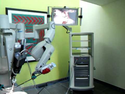 Da Vinci surgical robot peeling a grape at Southmead Hospital event