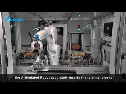 Delta Articulated Robot-Terminal Block Insertion Terminal Cover Installation for PLCs