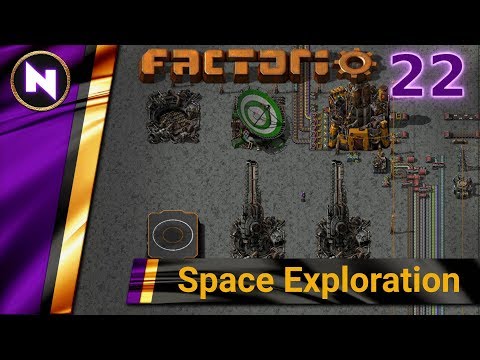 Factorio 0.17 Space Exploration #22 FIRST ROBOTS