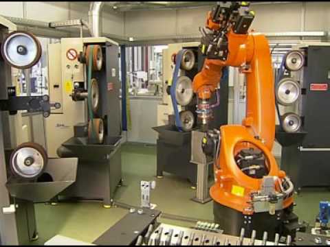 Grinding and polishing of implants with a KUKA robot