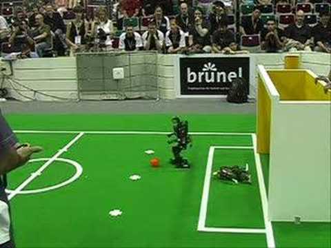Humanoid robot 'Bruno' demonstrates heel kick