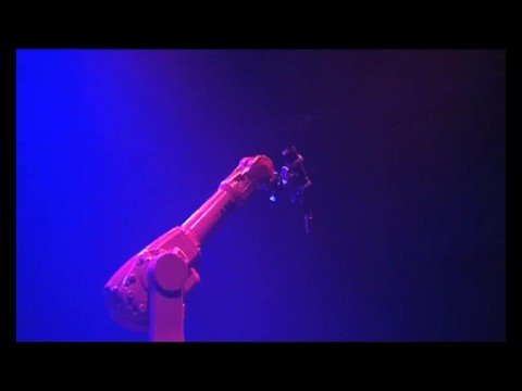 Industrial robot dancing to Billie Holiday