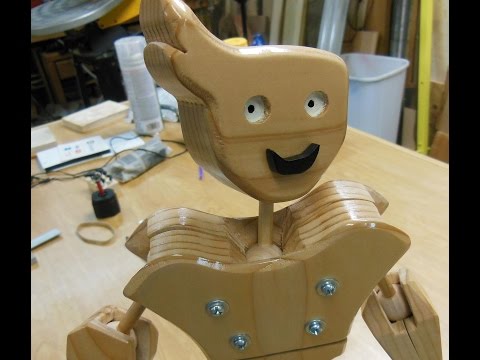 Make an articulated wooden robot out of a 2×4!