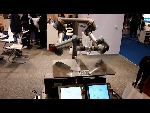 Modern industrial robots, exhibition in Shanghai 2016