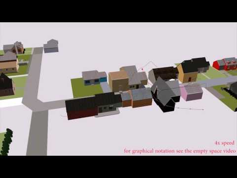 Multi-target Exploration with Connected Multi-Robots: Town-like Environment