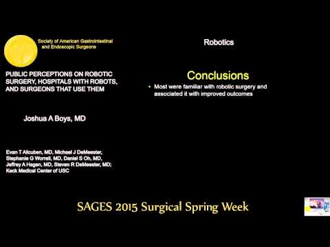 PUBLIC PERCEPTIONS ON ROBOTIC SURGERY, HOSPITALS WITH ROBOTS, AND SURGEONS THAT USE THEM