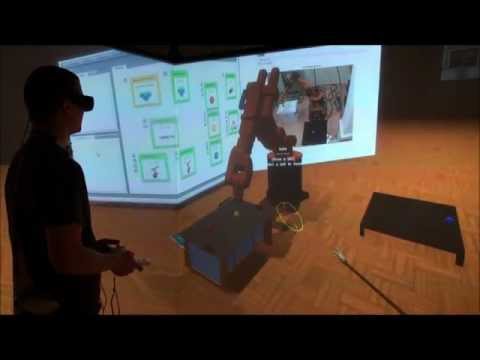 Remote Commanding of an Industrial Robot in VirCA