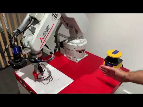 ROBOT INDUSTRIAL RV2 dibuja DORAEMON en un entorno SEGURO – Mitsubishi Electric