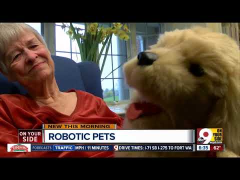 Robotic pets help keep retirement home residents company