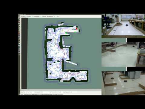RRT Map Exploration, three robots, real test