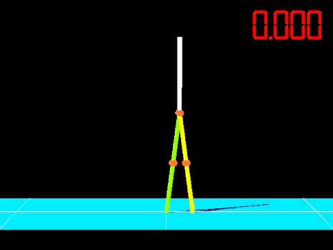 Simulation of bipedal walking of a five-link planar biped robot