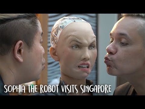 Social Humanoid Robot Sophia at The Capitol Kempinski Hotel