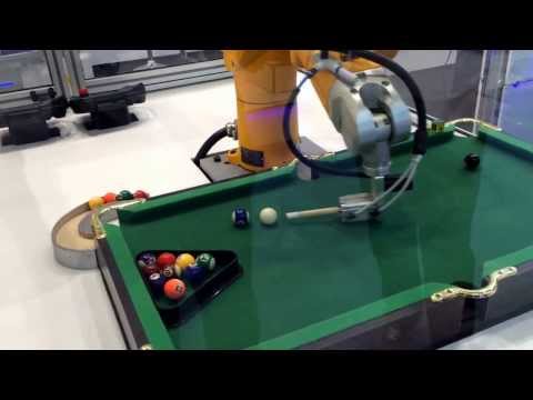Stäubli Articulated Robot play pool – WIN 2014 TÜYAP ISTANBUL
