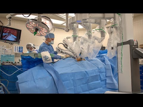 Lung surgery using da Vinci robot