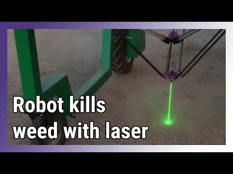 Autonomous agriculture robot kills weed with laser