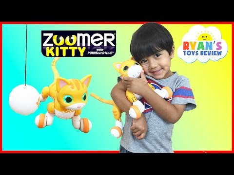 Zoomer Kitty Whiskers The Orange Tabby Unboxing and Play with Ryan ToysReview