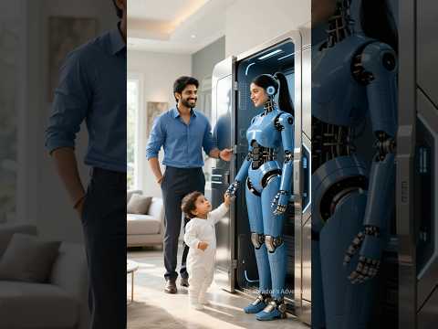 Awakening of the robot to save the jealous wife! #animation #aianimation #cartoon #funny #robot #ai