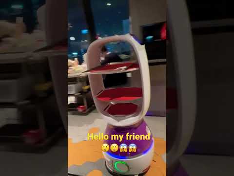 Amazing Service Robot Helps to Serve in the Restaurant