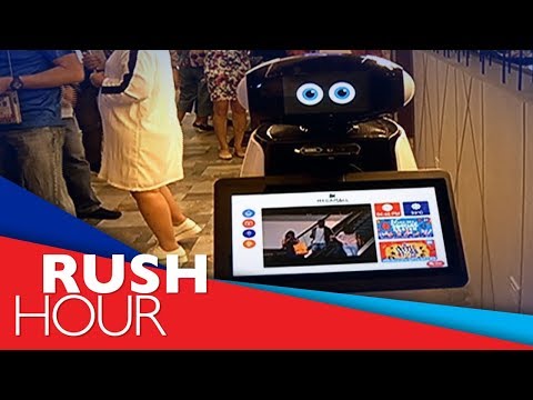 First humanoid customer service robot amazes mall-goers